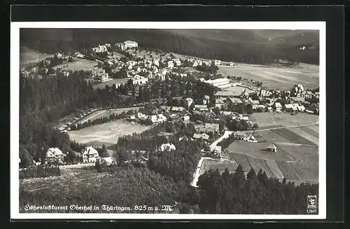 AK Oberhof / Thür., Totalansicht vom Flugzeug aus