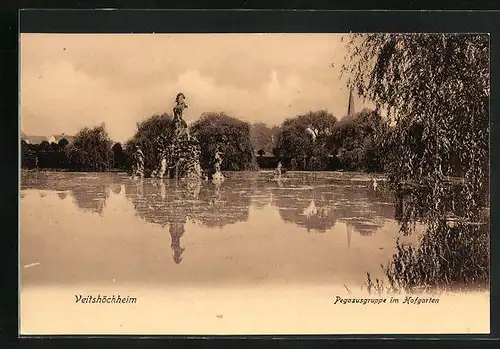 AK Veitshöchheim, Pegasusgruppe im Hofgarten