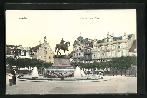 AK Landau / Pfalz, Ansicht vom Max Josephs-Platz