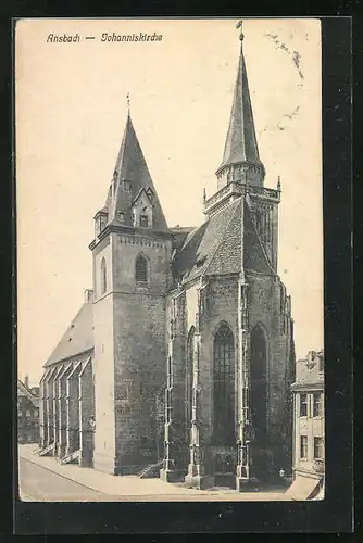 AK Ansbach, Blick auf die Johanniskirche