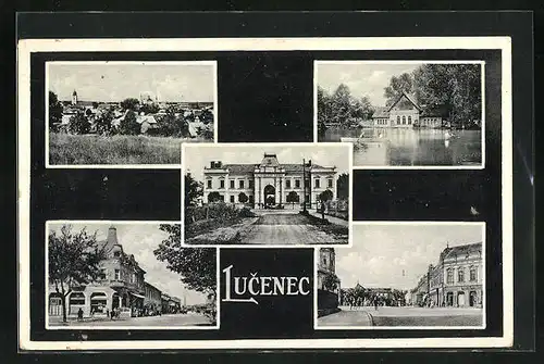 AK Lucenec, Ansichtskartenmotive der Ortschaft