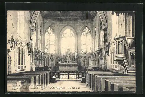 AK Monville, Intérieur de l`Eglise, Le Choeur