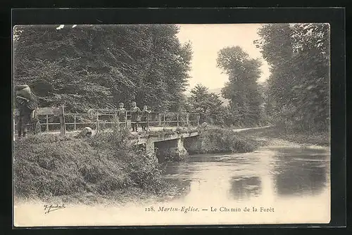 AK Martin-Eglise, Le Chemin de la Forêt