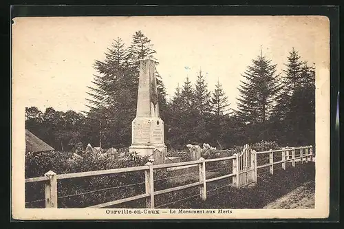 AK Ourville-en-Caux, Le Monument aux Morts