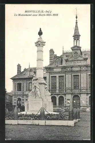 AK Monville, Le Monument aux Morts