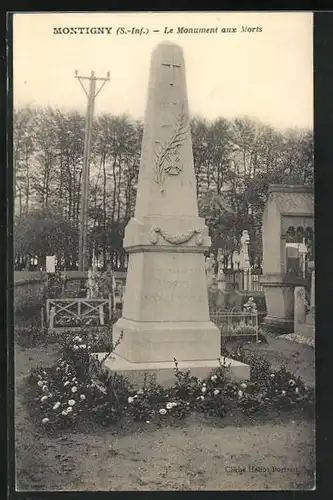 AK Montigny, Le Monument aux Morts