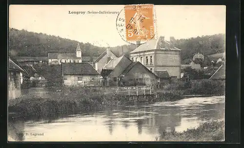 AK Longroy, Blick über den Fluss zur Stadt