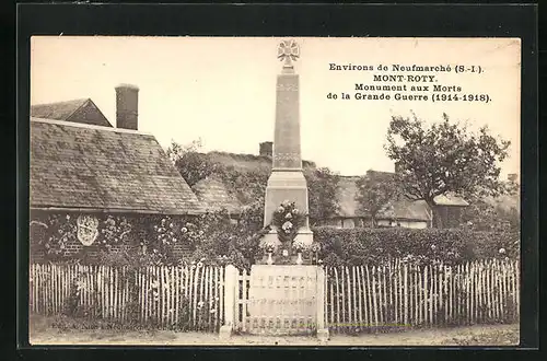 AK Neufmarché, Monument aux Morts de la Grande Guerre