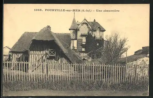 AK Pourville-sur-Mer, Une chaumiére