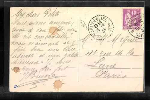 AK Martin-Église, Auberge du Clos Normand, les Pommiers en Fleurs