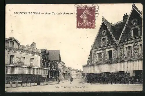 AK Montivilliers, Rue Casimir-Perrier, Strassenpartie