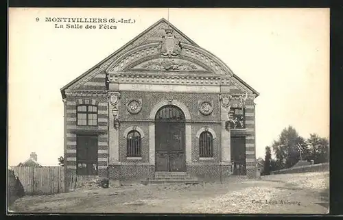 AK Montivilliers / S.-Inf., La Salle des Fetes, Totalansicht des Festsaals