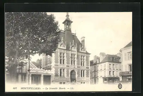 AK Montvilliers, La Nouvelle Mairie, Ortspartie
