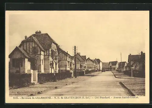 AK Gravenchon, Avenue Amiral-Grasset, Strassenpartie