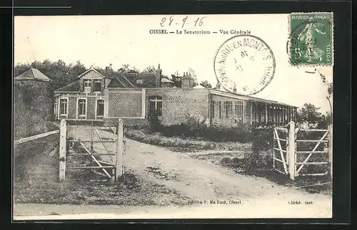 AK Oissel, Le Sanatorium, vue Générale, Blick durch das Tor zum Sanatorium