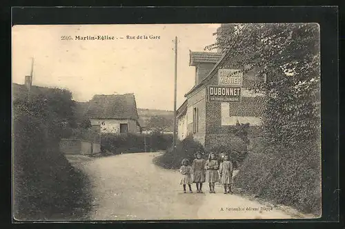 AK Martin-Église, Rue de la Gare