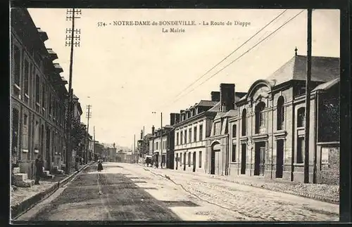 AK Notredame-de-Bondeville, La Route de Dieppe