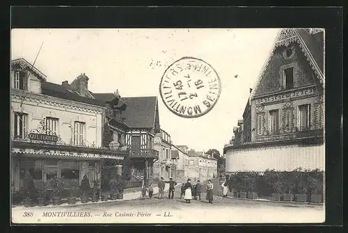 AK Montivilliers, Cafe Francais, Rue Casimir-Périer
