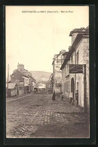 AK Neufchatel-en-Bray, Hotel Rouen, Rue du Pont