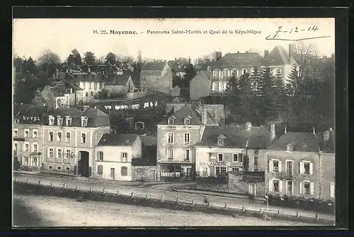 AK Mayenne, Panorama Saint-Martin et Quai de la République