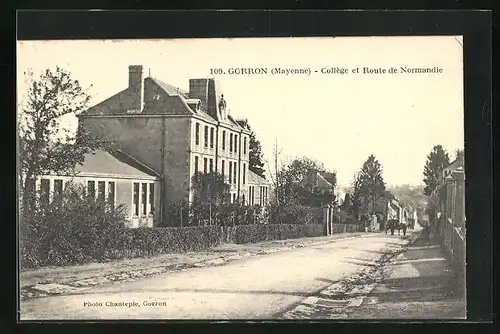 AK Gorron, Collége et Route de Normandie