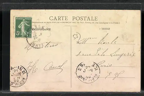 AK Gorron, Place des Halles et Vue de l'Eglise