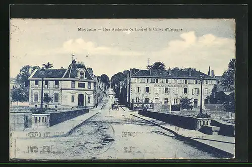 AK Mayenne, Rue Ambroise de Loré et la Caisse d`Épargne