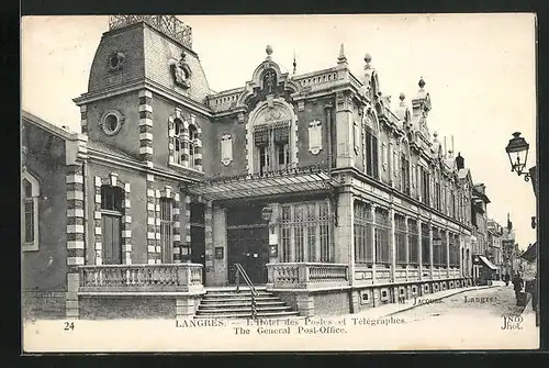 AK Langres, L`Hotel des Postes et Télégraphes