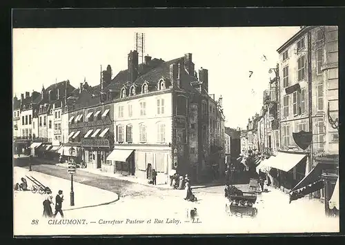 AK Chaumont, Carrefour Pasteur et Rue Laloy