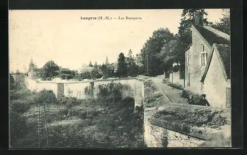 AK Langres, Les Remparts, Stadtmauer
