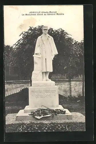 AK Joinville, Le Monument élevé au Général Maistre