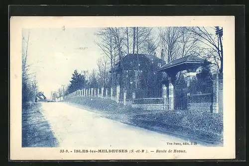 AK Isles-les-Meldeuses, Route de Meaux, Ortspartie