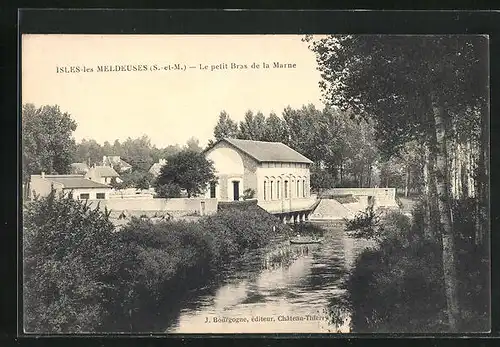 AK Isles-les-Meldeuses, Le petit Bras de la Marne
