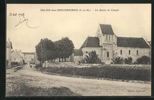 AK Isles-les-Meldeuses, La Route de Congis