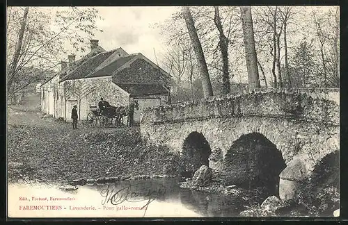 AK Faremoutiers, Lavanderie - Pont gallo-romain