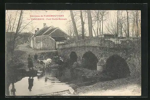 AK Faremoutiers, Lavanderie - Pont gallo-romain