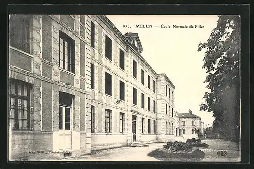 AK Melun, École Normale de Filles, Teilansicht der Schule