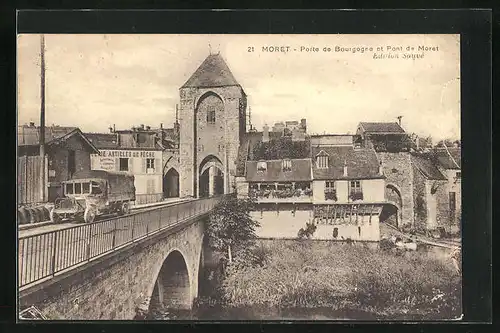 AK Moret, Porte de Bourgogne et Pont de Moret