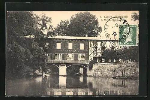 AK Lagny-Monterrain, La Marne à Quincangrogne