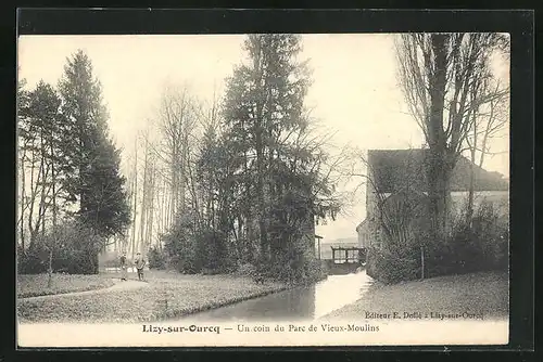 AK Lizy-sur-Ourcq, Un coin du Parc de Vieux-Moulins