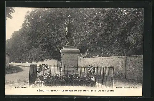 AK Féricy, Le Monument aux Morts de la Grande Guerre