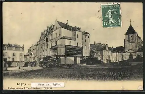 AK Lagny, Place de l`Église