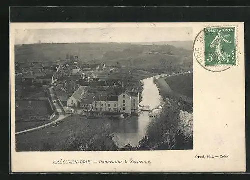 AK Crécy-en-Brie, Panorama de Serbonne