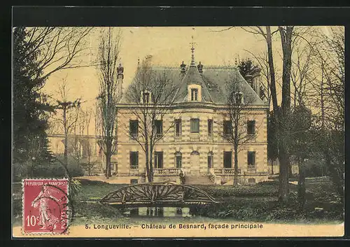AK Longueville, Château de Besnard, Facade principale