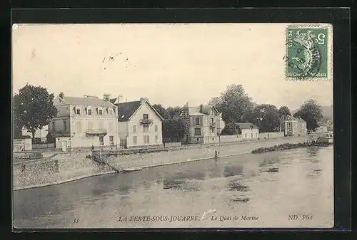 AK La Ferté-sous Jouarre, Le Quai de Marine