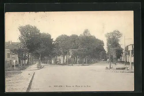 AK Melun, Route de Paris et de Brie