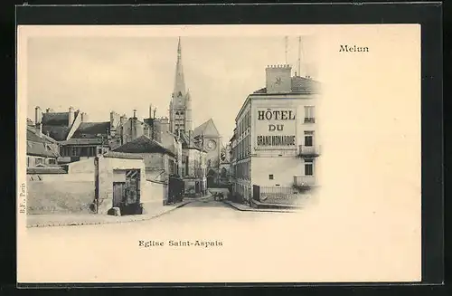AK Melun, Eglise Saint-Aspais