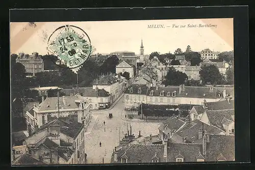 AK Melun, Vue sur Saint-Barthélemy
