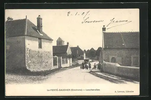 AK La Ferté-Gaucher-Lescherolles, Une Rue