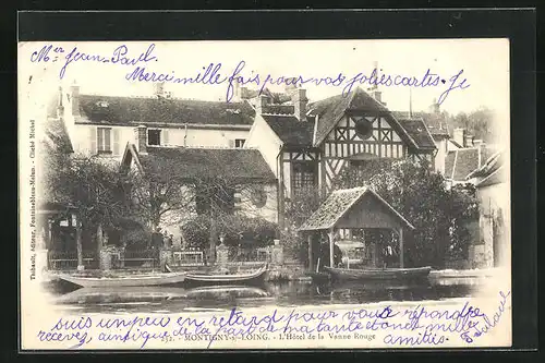 AK Montigny-sur-Loing, l'Hotel de la Vanne Rouge